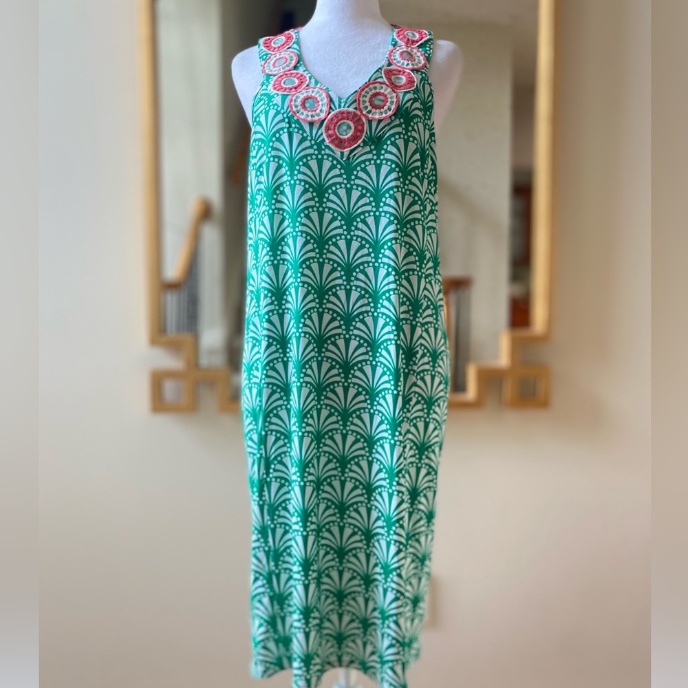 🆕 Tracy Negoshian Kerry racer back dress Geo Shells XL